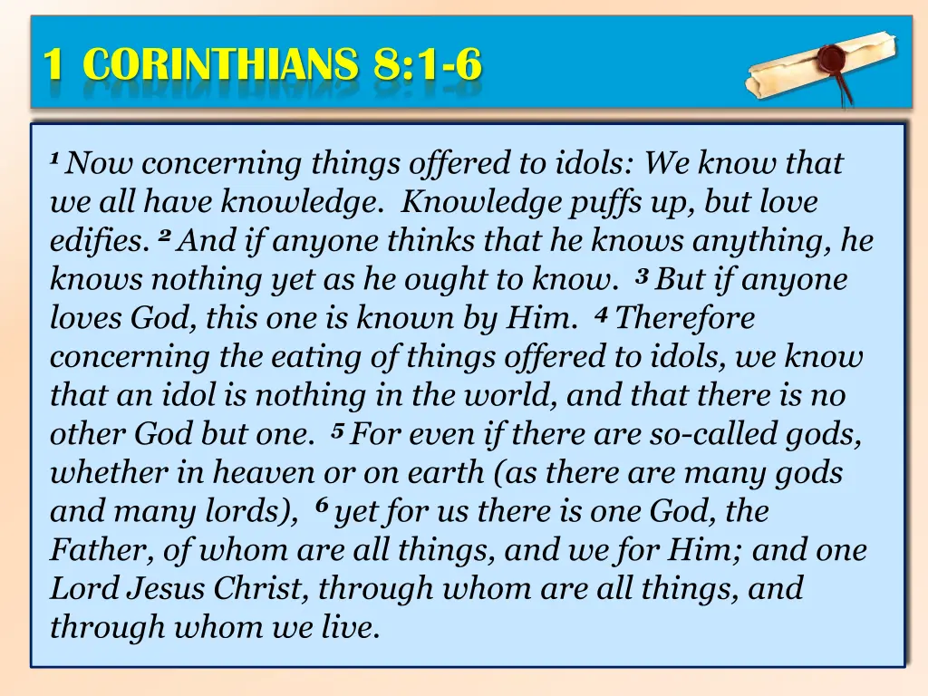 1 corinthians 8 1 6