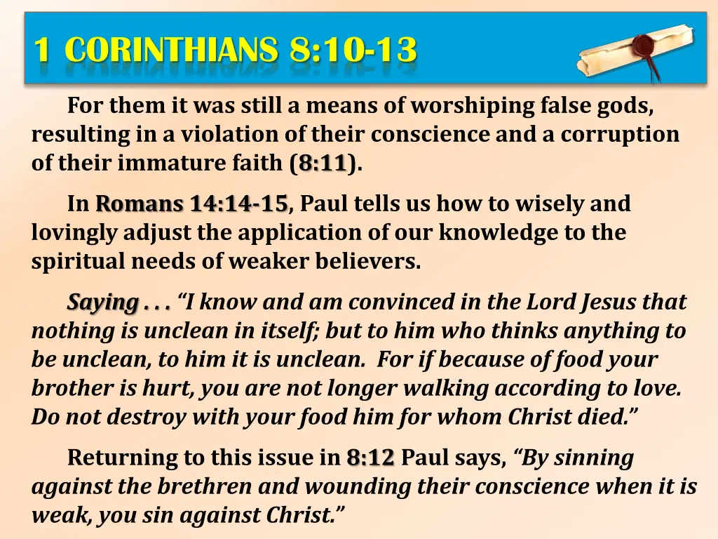 1 corinthians 8 10 13 2