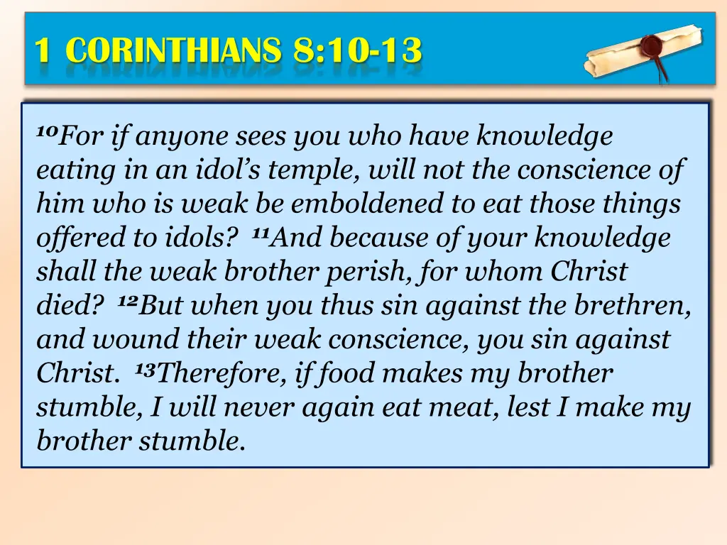 1 corinthians 8 10 13