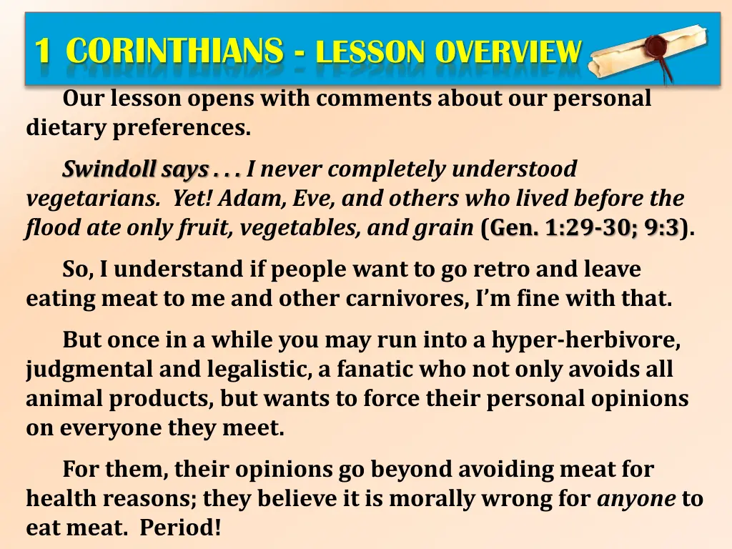 1 corinthians lesson overview