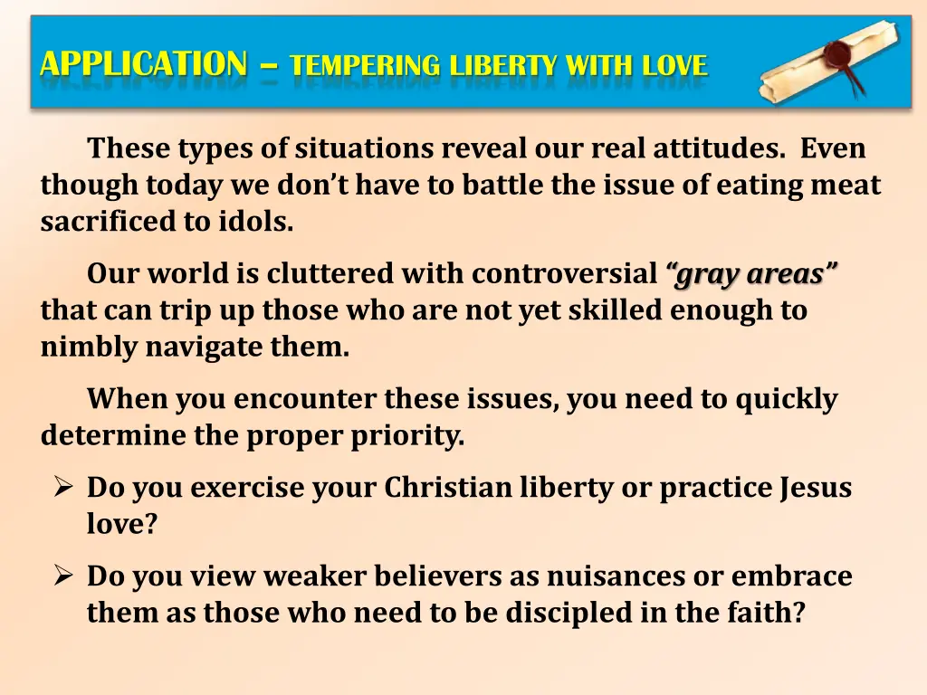 application tempering liberty with love 2