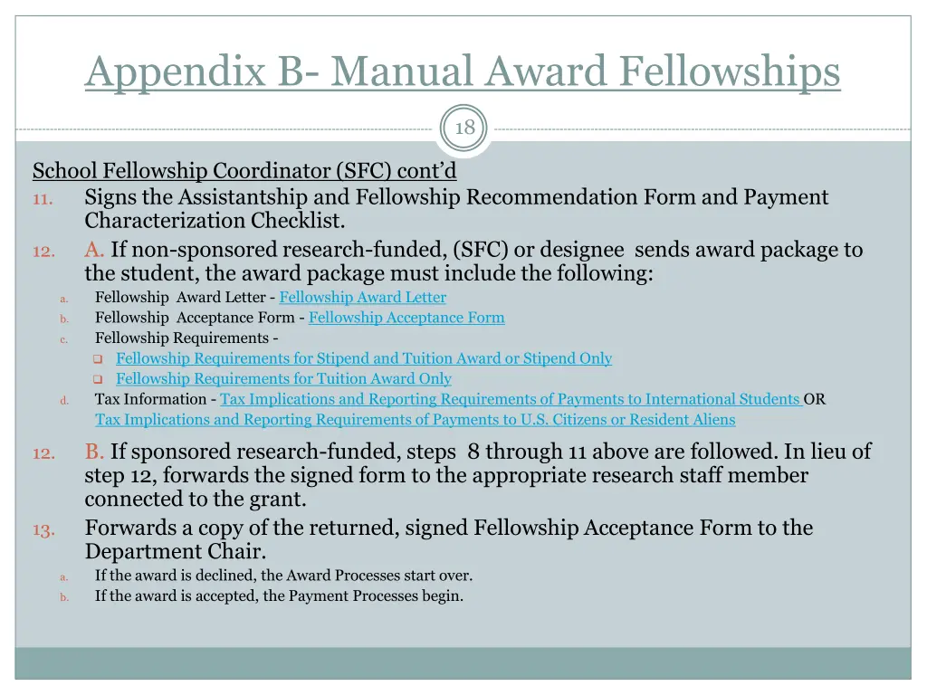 appendix b manual award fellowships