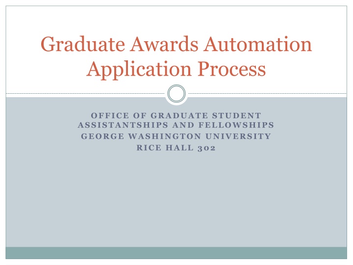 graduate awards automation application process