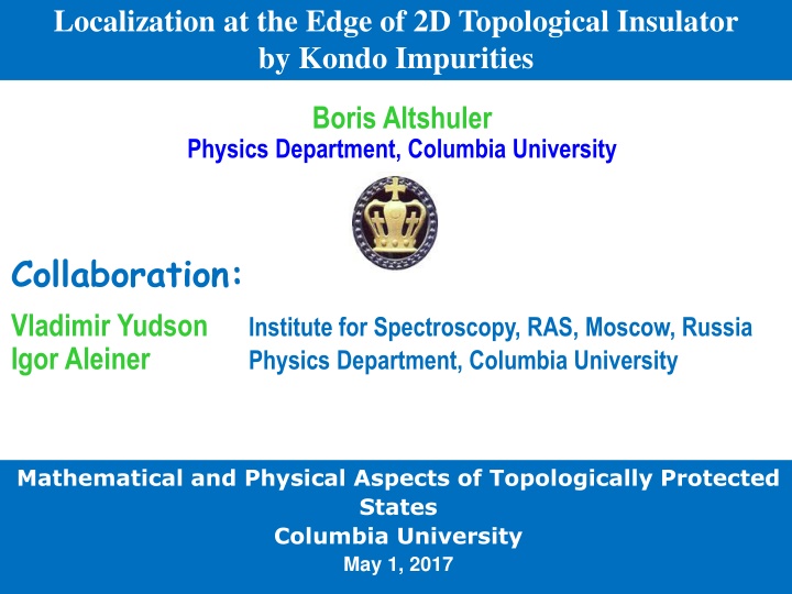 localization at the edge of 2d topological