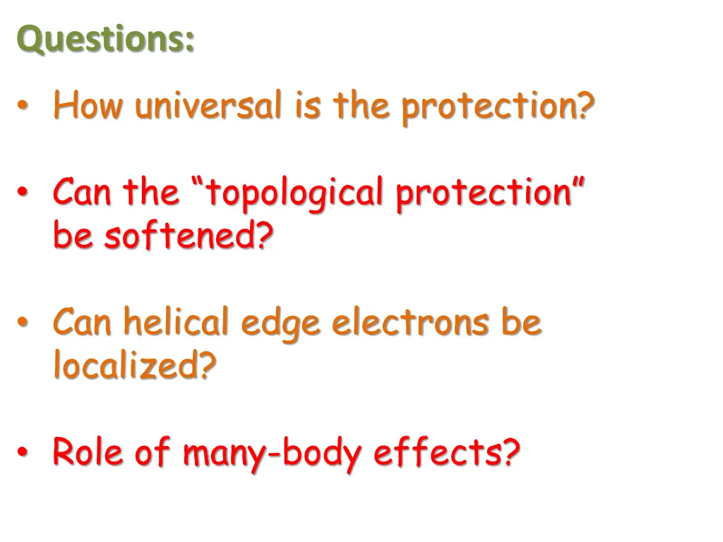 questions how universal is the protection