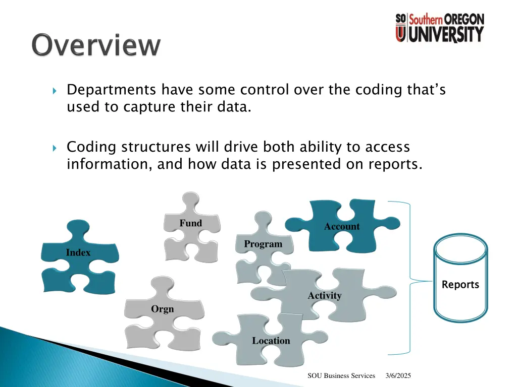 departments have some control over the coding