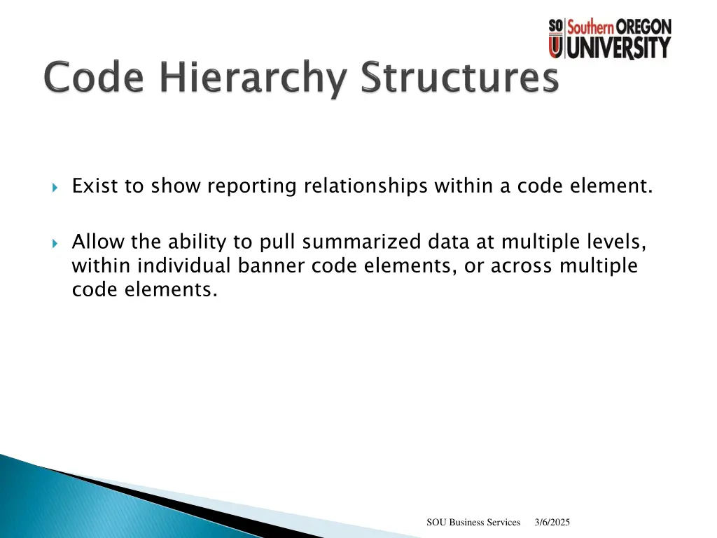 exist to show reporting relationships within