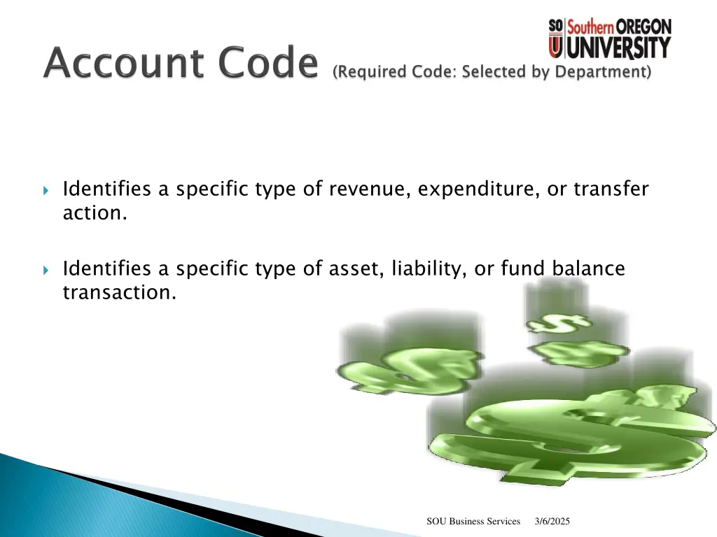 identifies a specific type of revenue expenditure