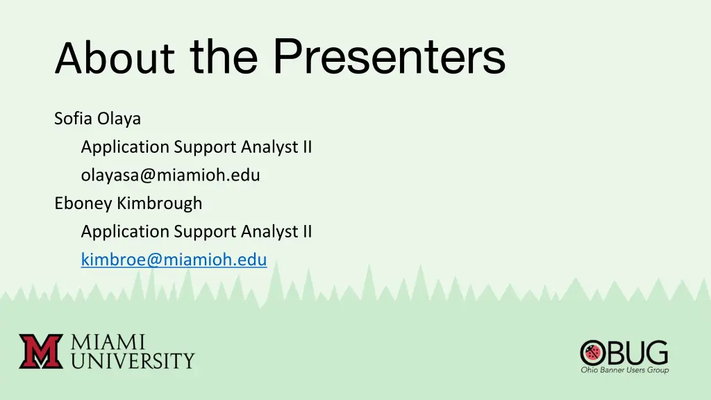about the presenters