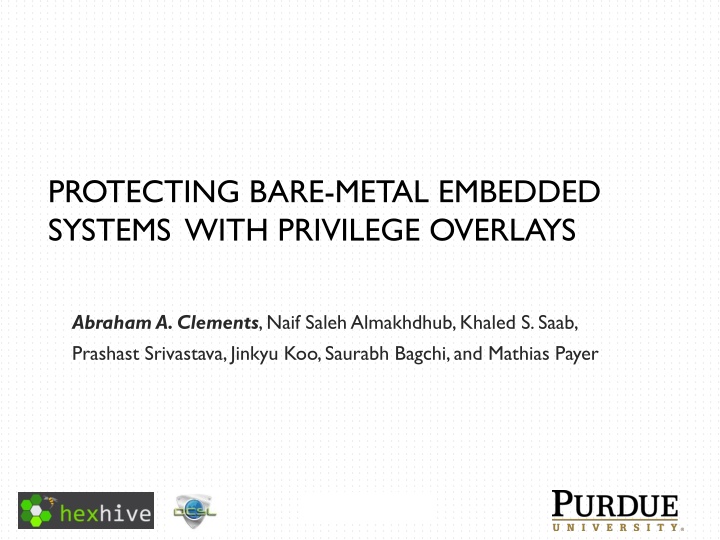 protecting bare metal embedded systems with