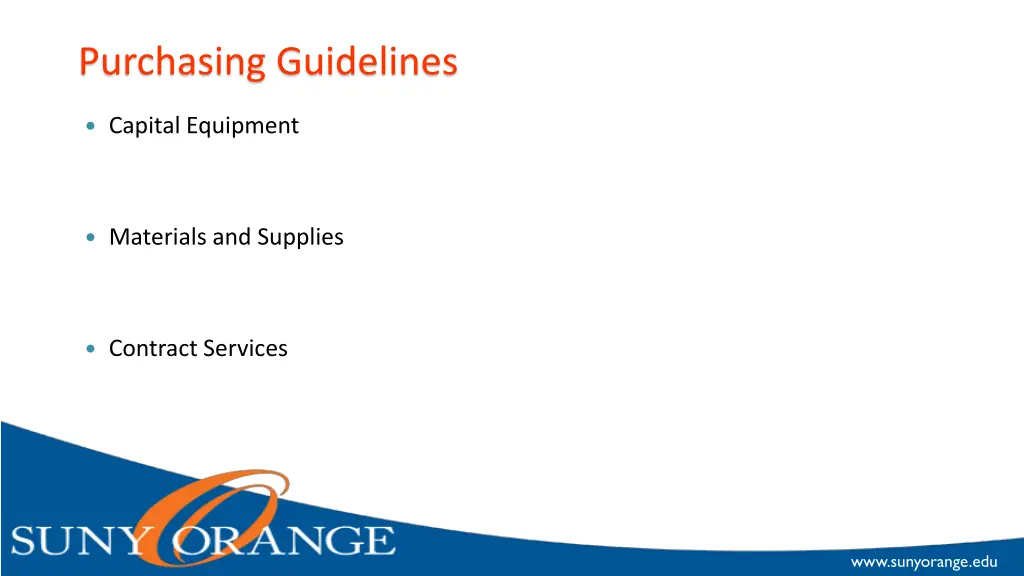 purchasing guidelines