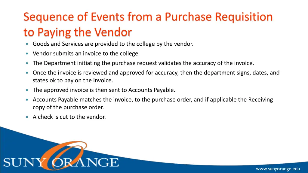 sequence of events from a purchase requisition 1