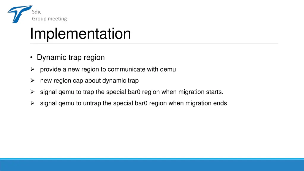 sdic group meeting implementation 1