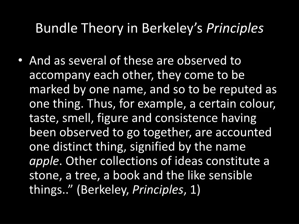 bundle theory in berkeley s principles 1