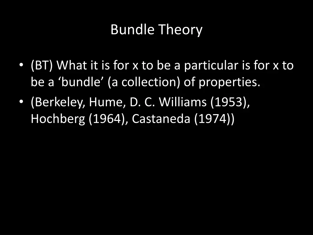 bundle theory