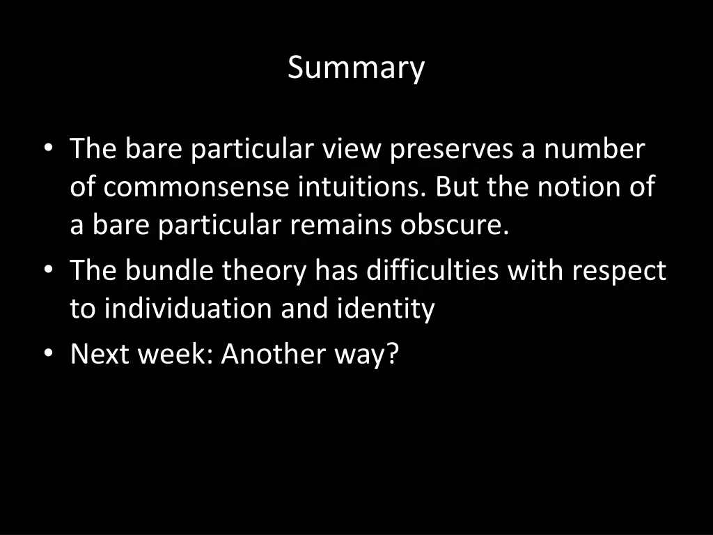summary