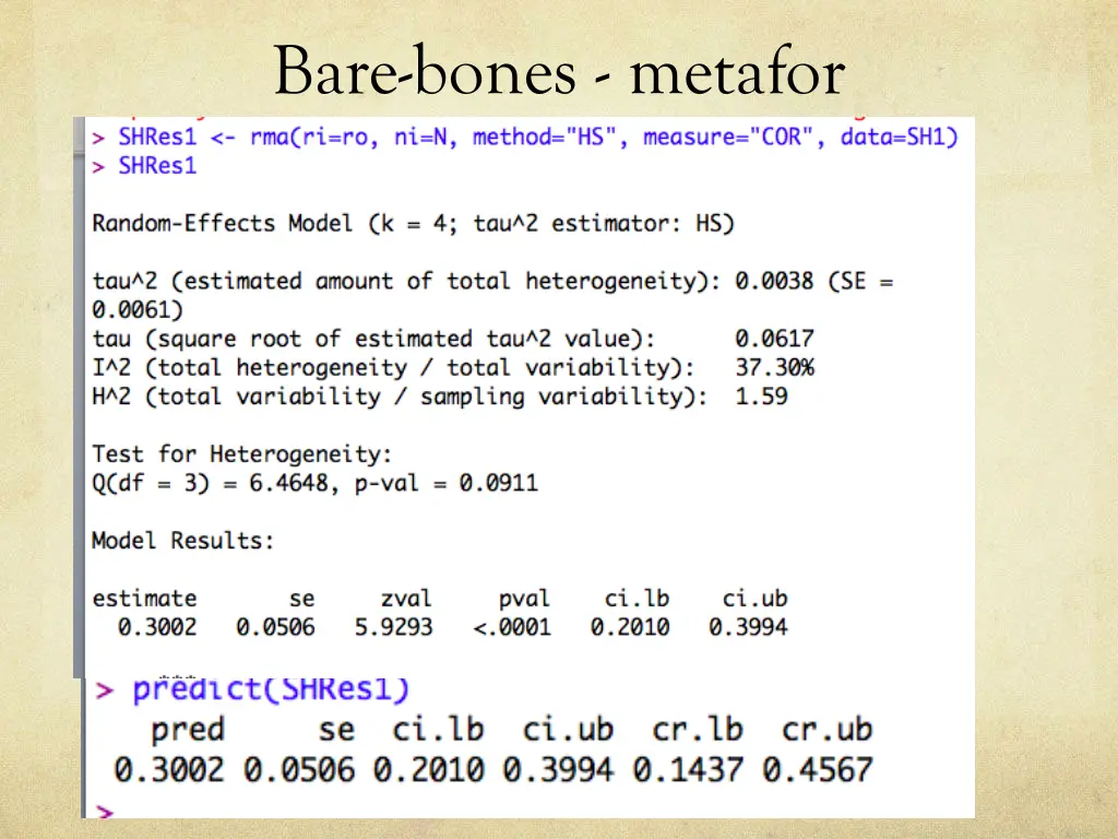 bare bones metafor