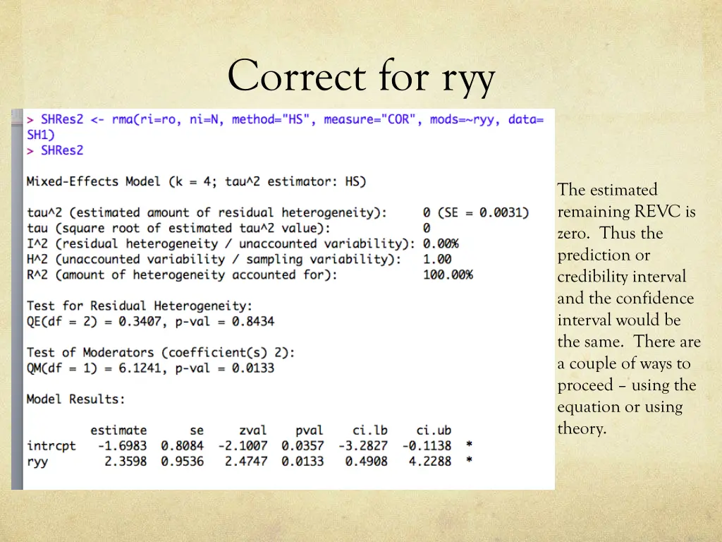 correct for ryy