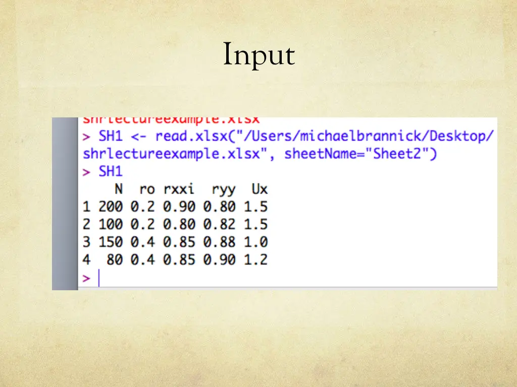 input