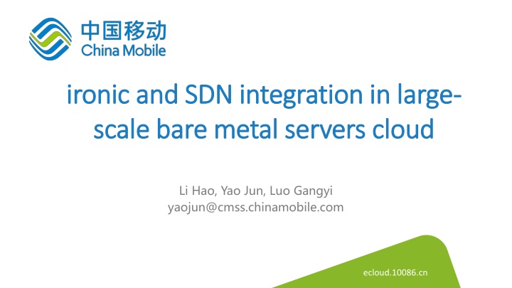 ironic and sdn integration in large ironic