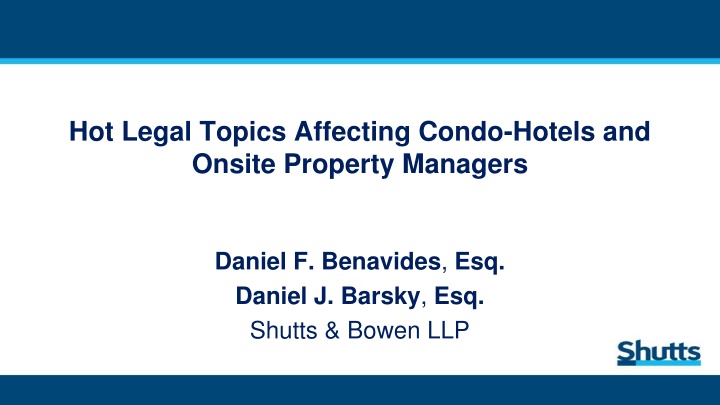 hot legal topics affecting condo hotels