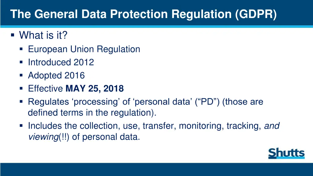 the general data protection regulation gdpr