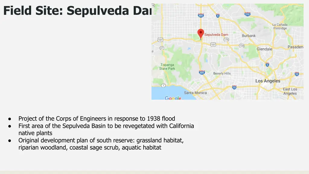 field site sepulveda dam