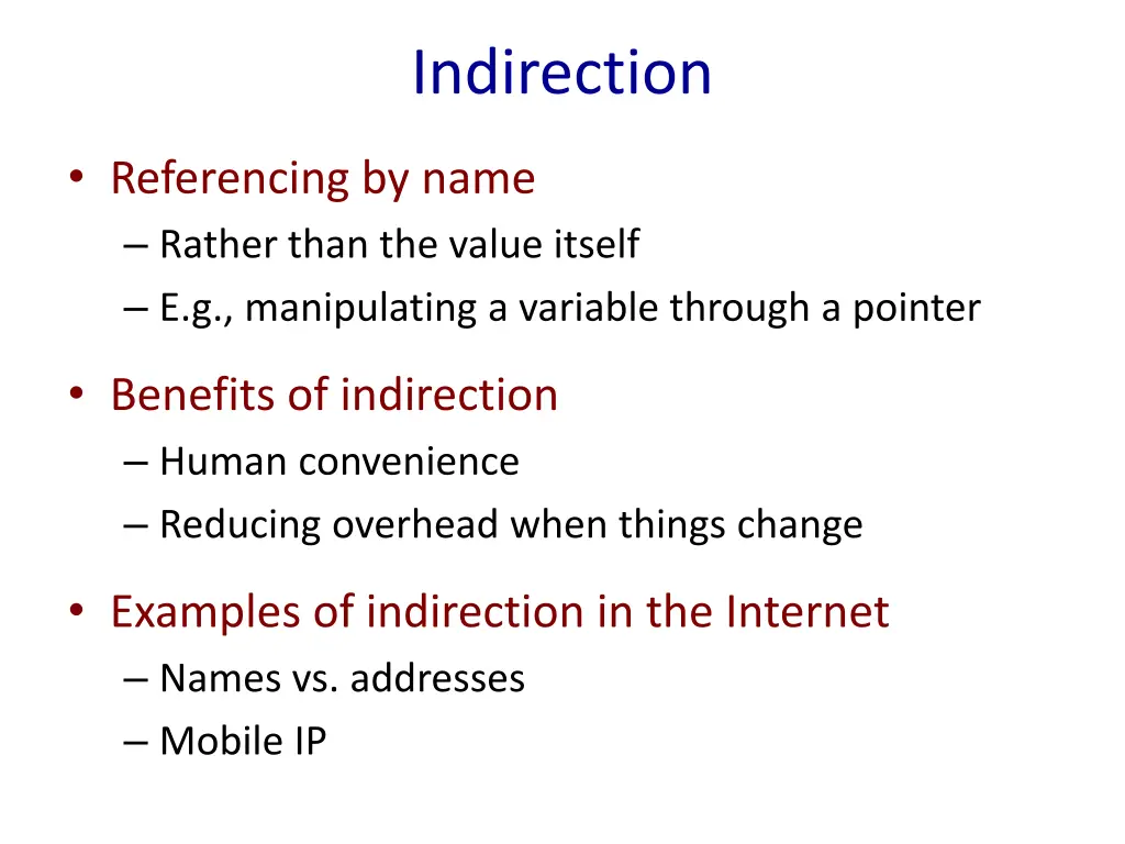 indirection