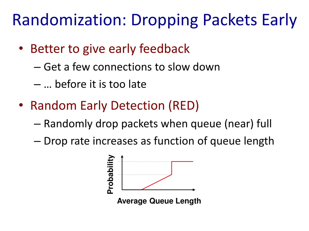 randomization dropping packets early 1