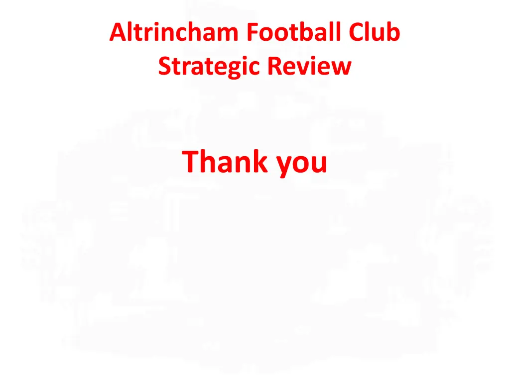 altrincham football club strategic review
