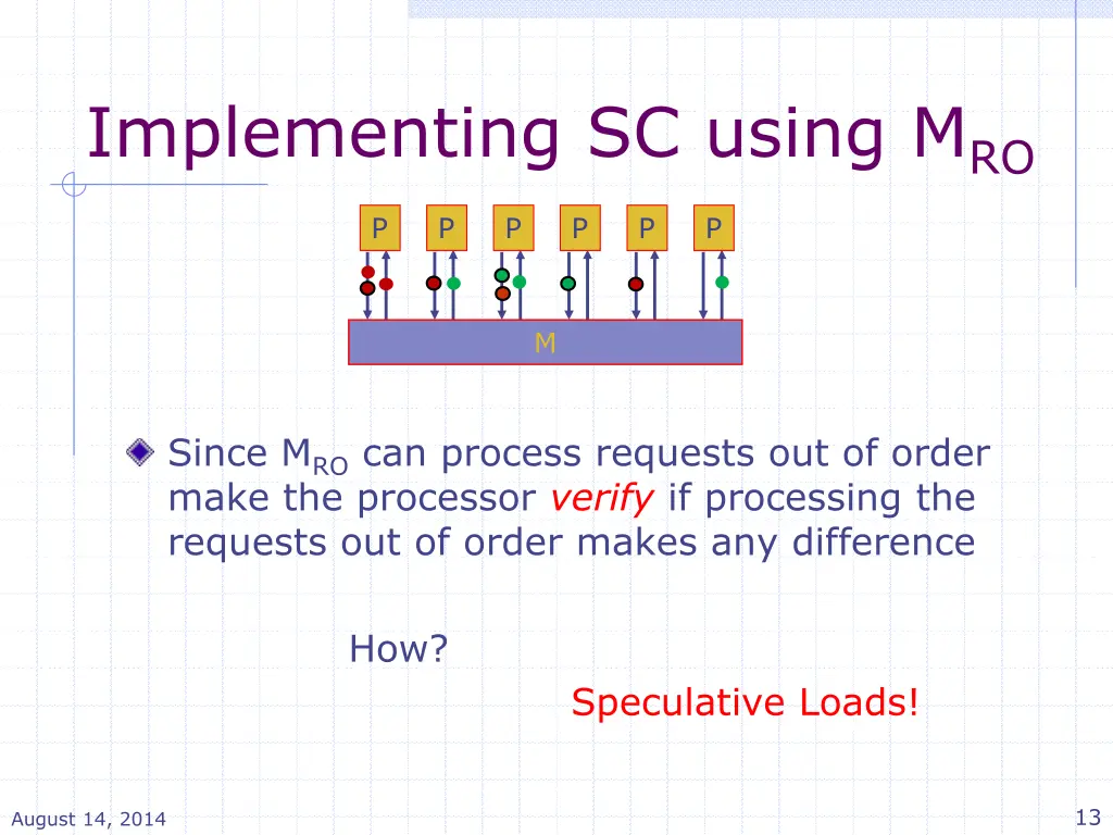 implementing sc using m ro