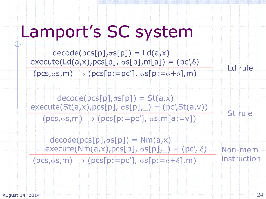 lamport s sc system