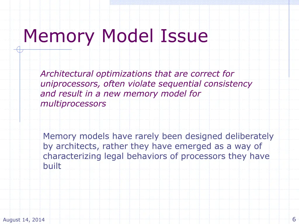 memory model issue