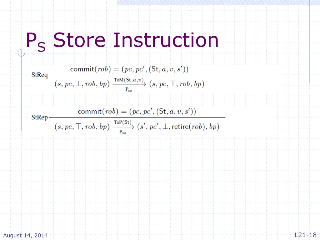 p s store instruction