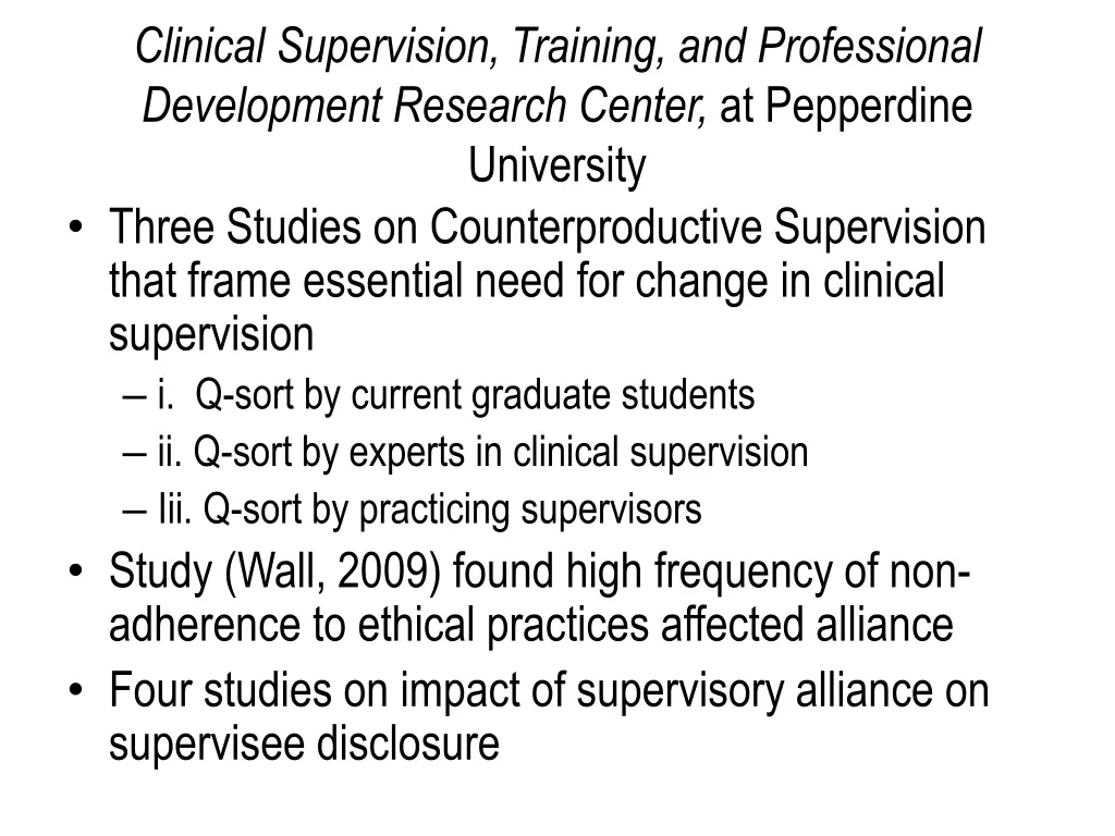 clinical supervision training and professional