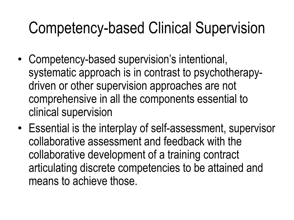 competency based clinical supervision 2