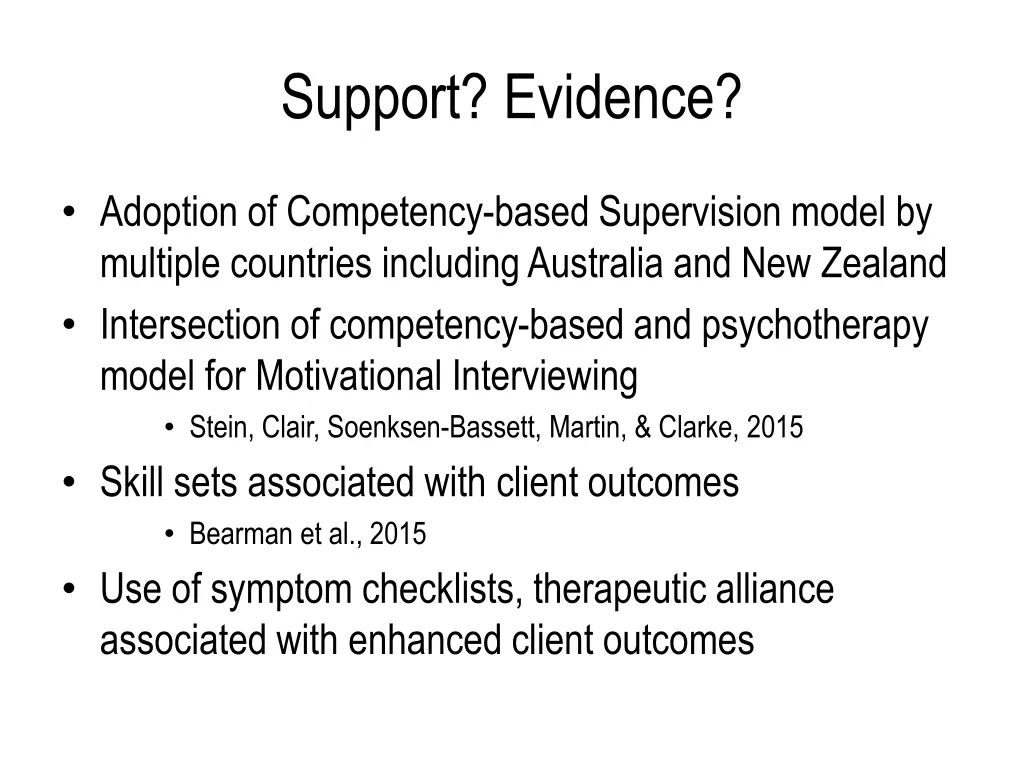 support evidence