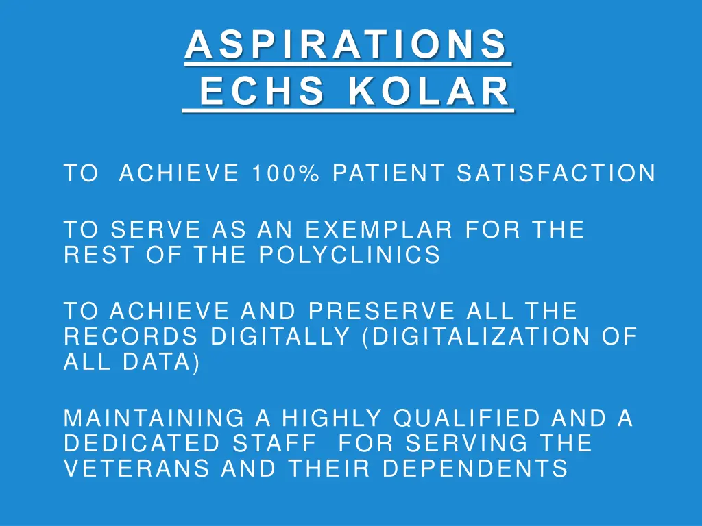aspirations echs kolar