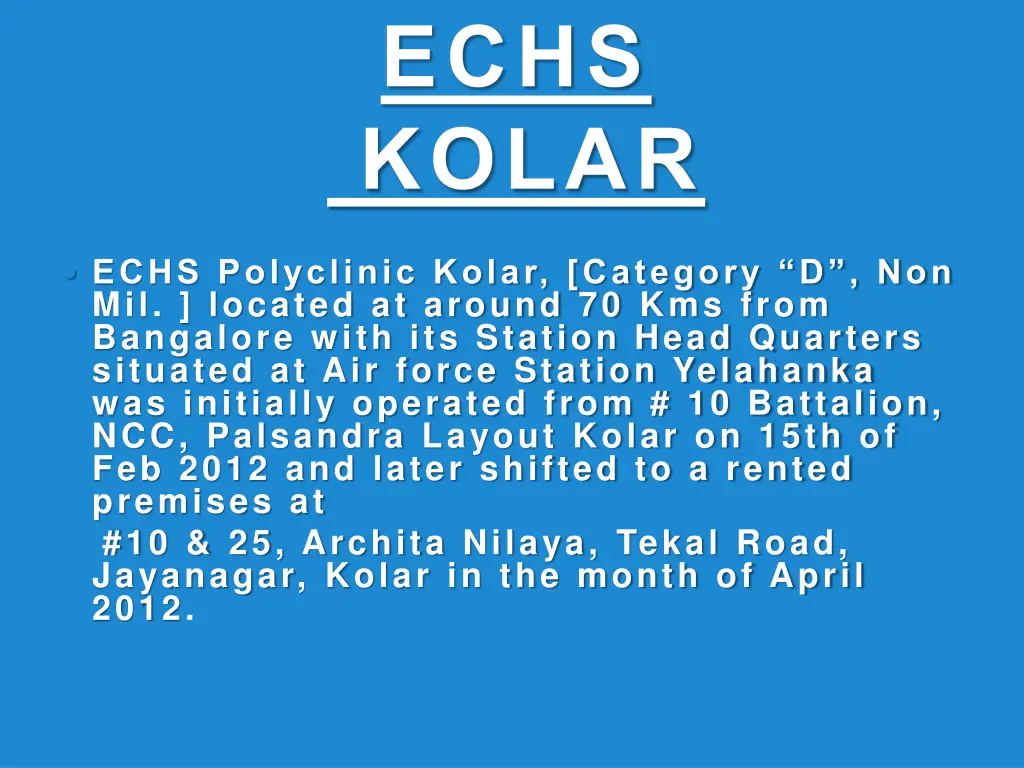 echs kolar