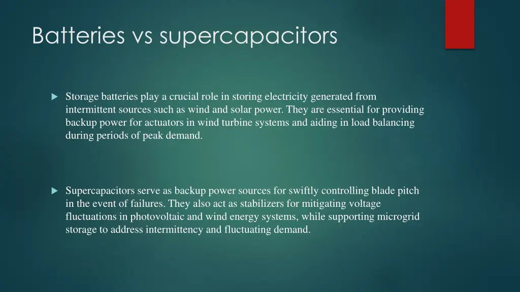 batteries vs supercapacitors
