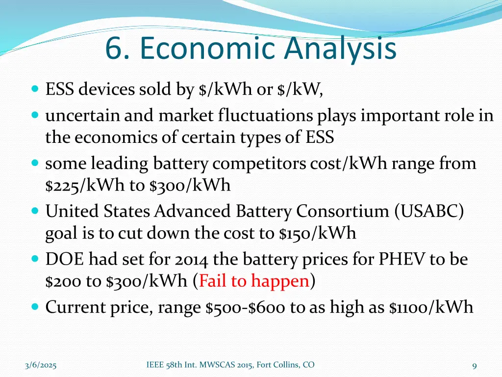 6 economic analysis