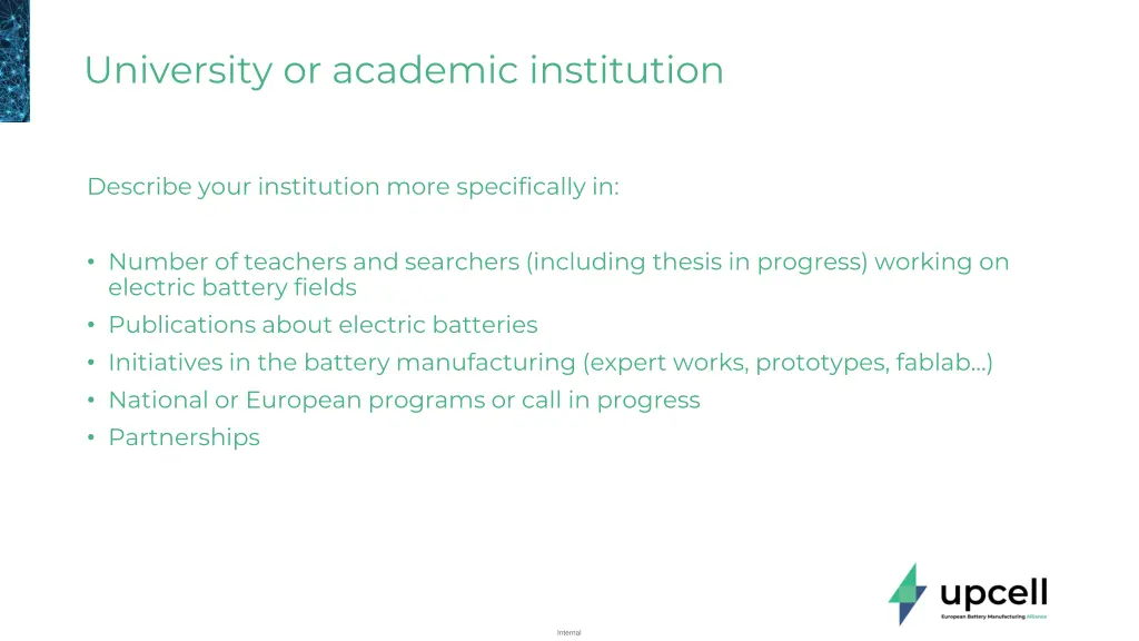 university or academic institution