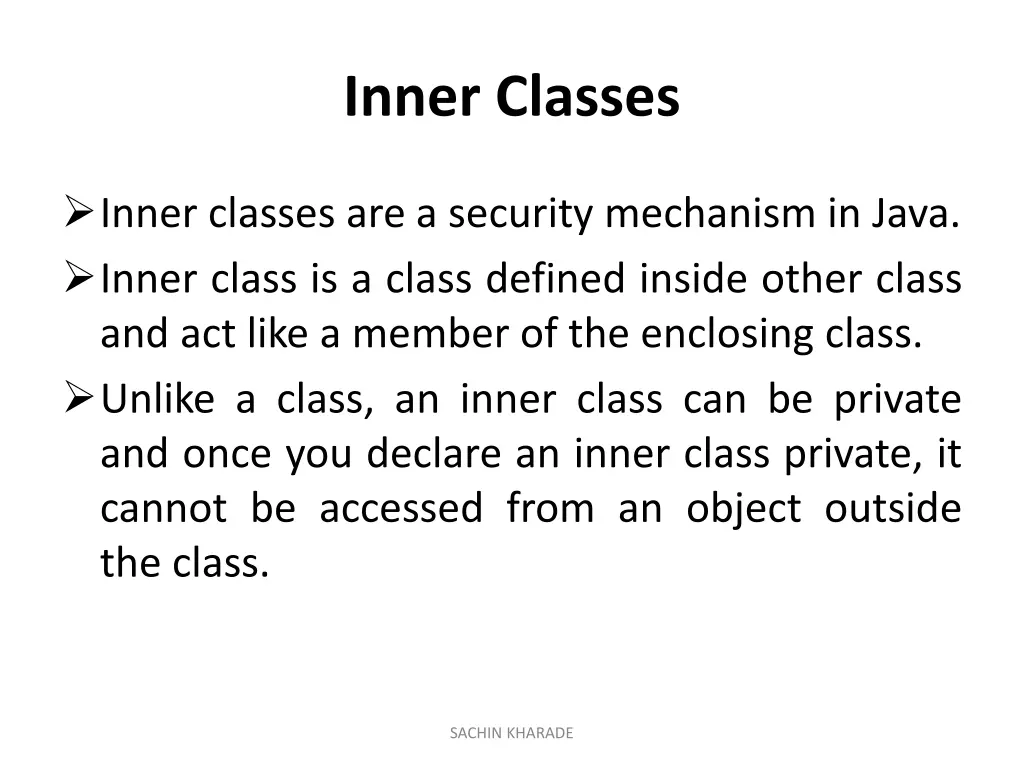inner classes