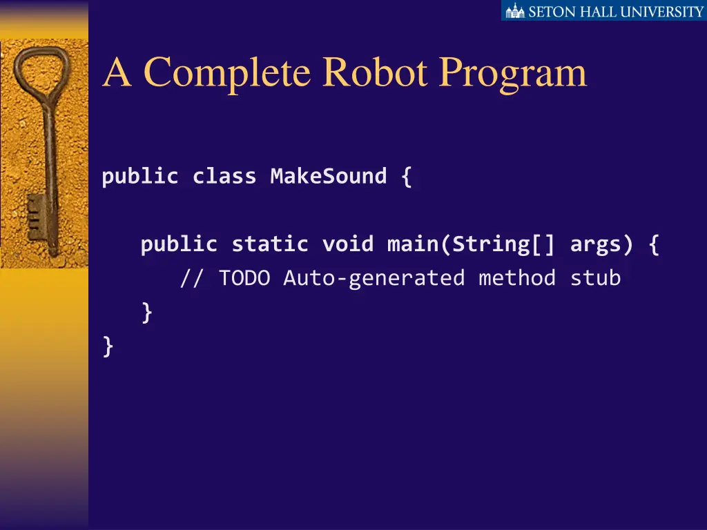 a complete robot program