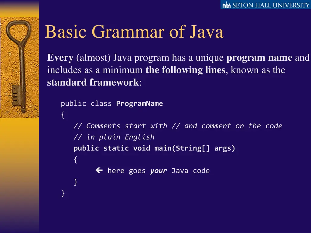 basic grammar of java 1
