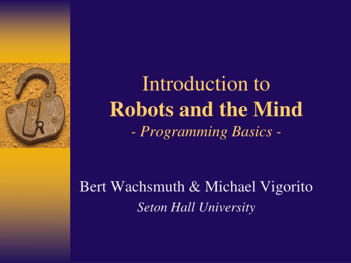 introduction to robots and the mind programming