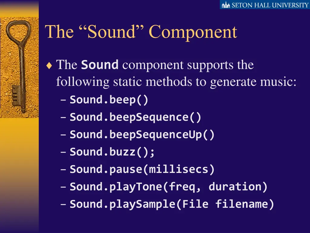 the sound component
