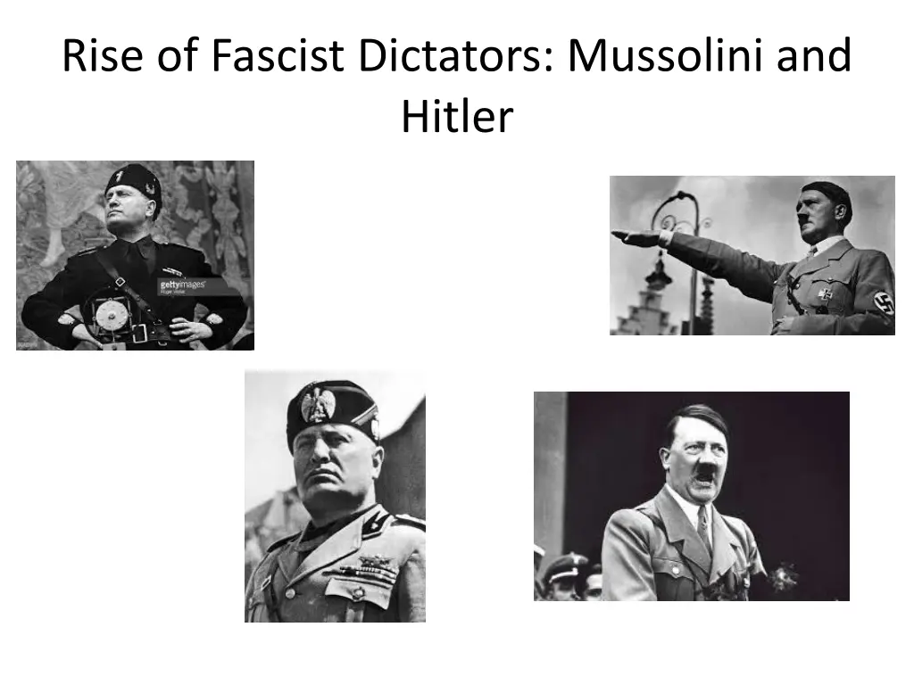 rise of fascist dictators mussolini and hitler