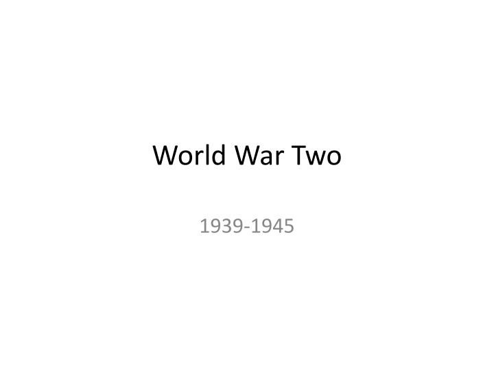 world war two
