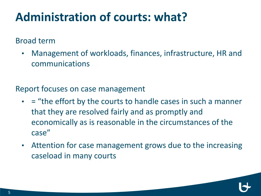 administration of courts what